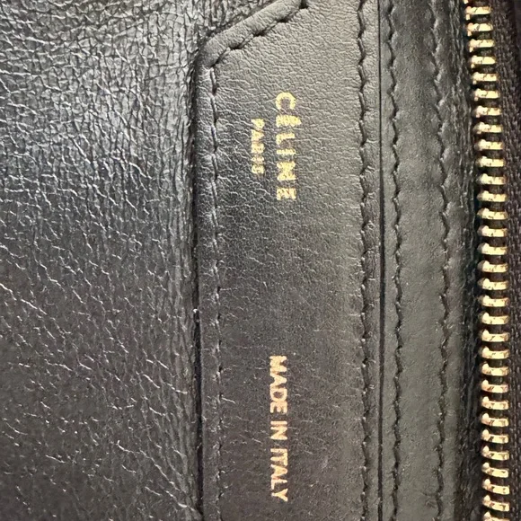 Celine Trapeze Black Croc-Embossed Shoulder Bag - Picture 6 of 6